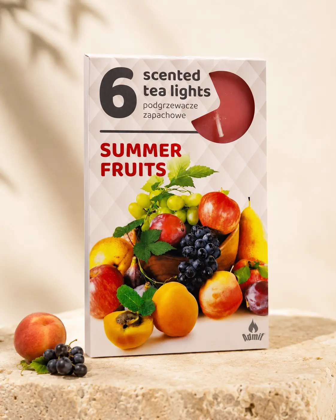 Admit Summer Fruits čajové sviečky – 6 ks