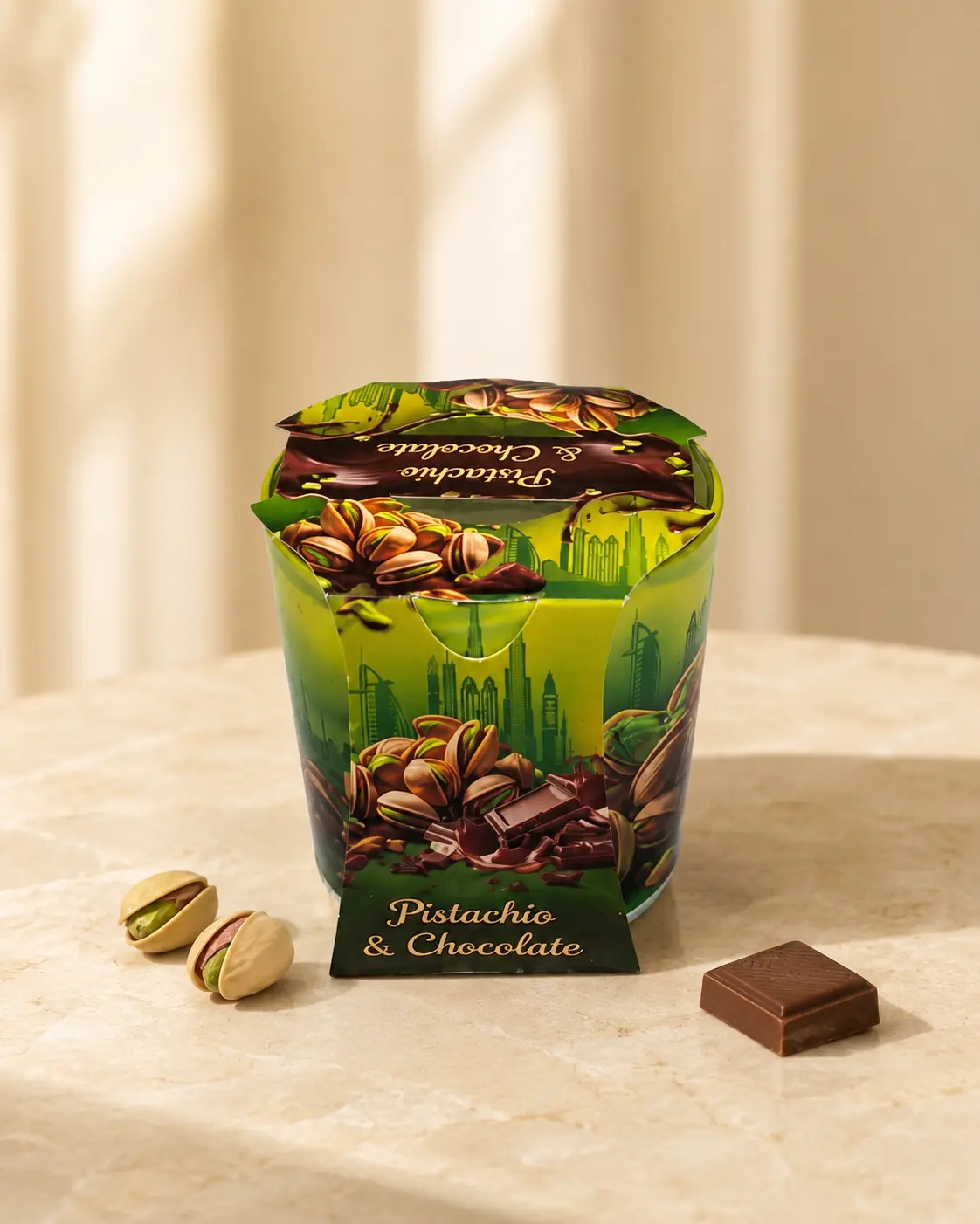 Pistachio & Chocolate vonná sviečka v skle