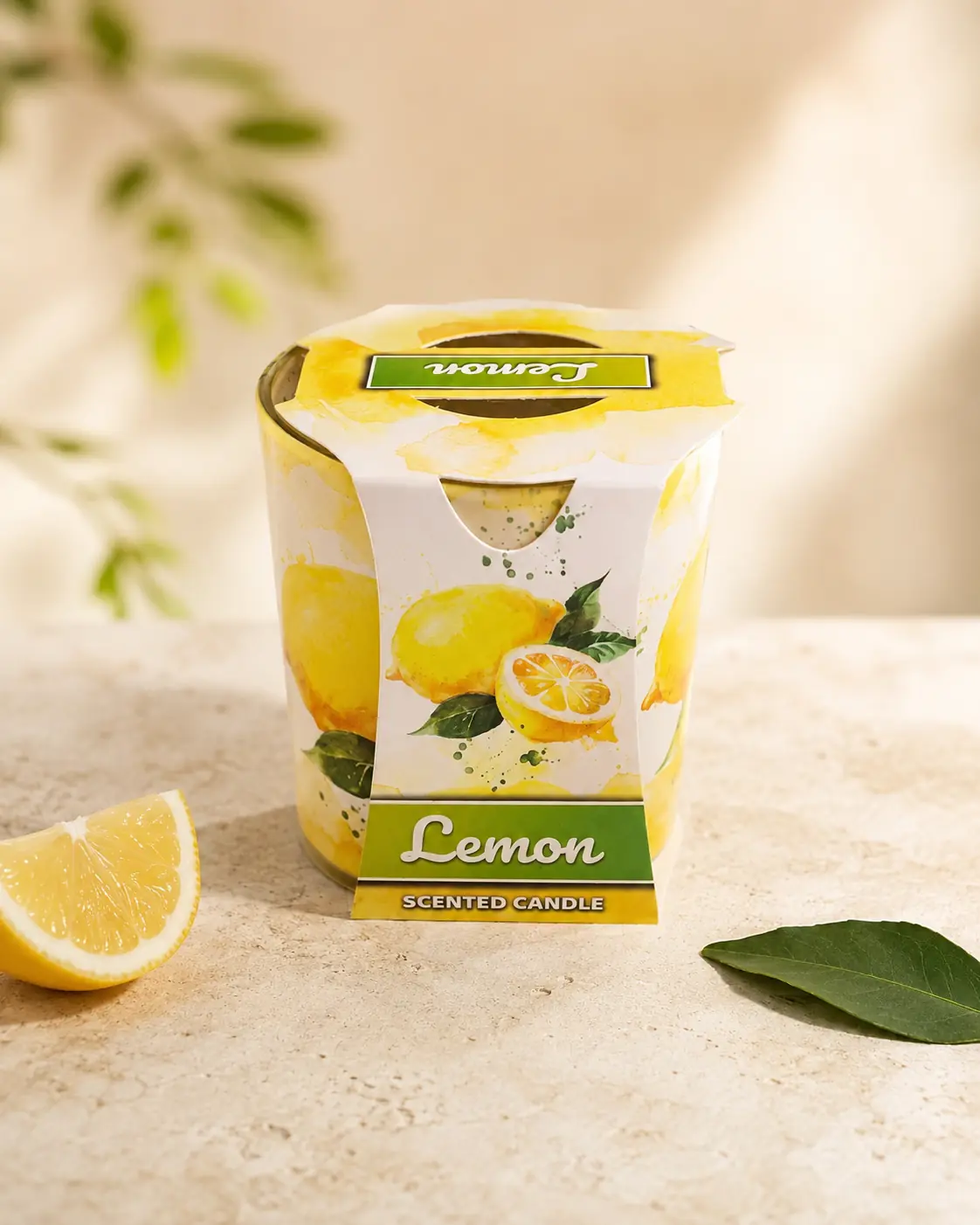 Lemon vonná sviečka v skle