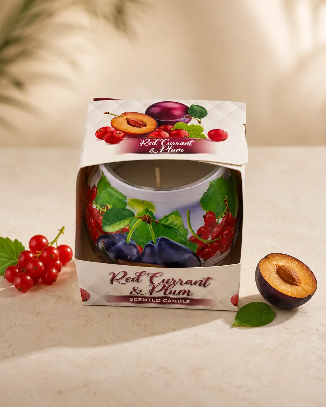 Red Currant & Plum vonná sviečka v skle