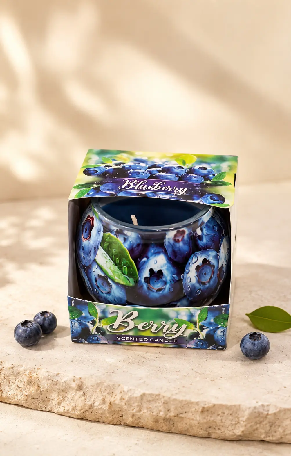 Blueberry vonná sviečka v skle