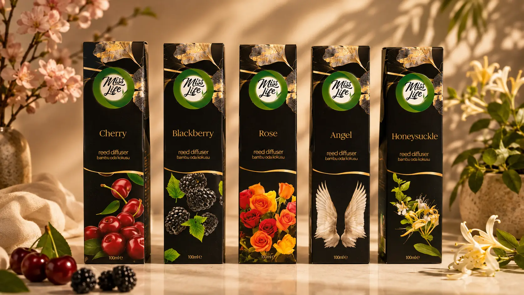 Miss Life tyčinkový difuzér – 100 ml – fotografia 1