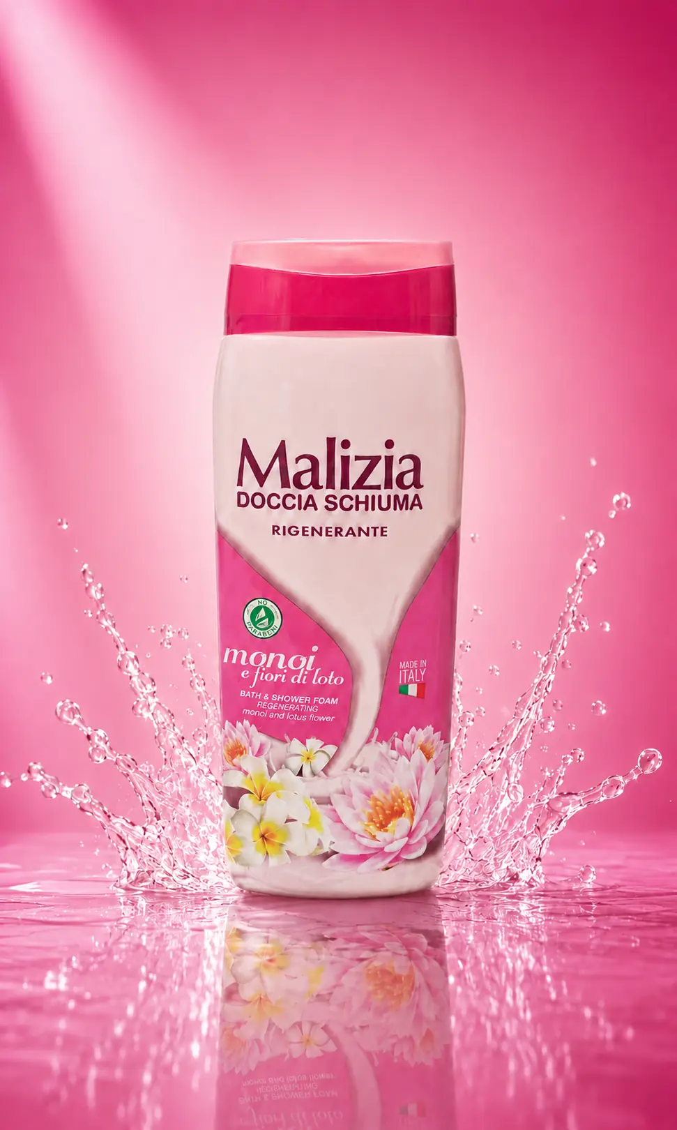 Malizia Monoi a lotosový kvet sprchová pena