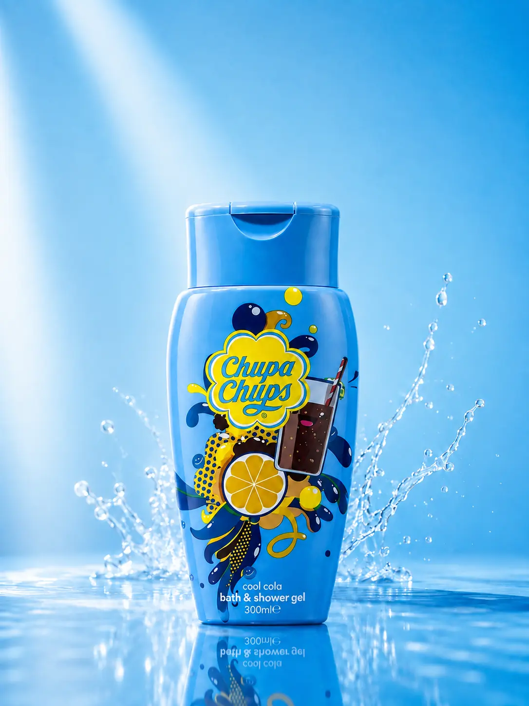 Chupa Chups Cool Cola sprchový a kúpeľový gél – 300 ml – fotografia 1