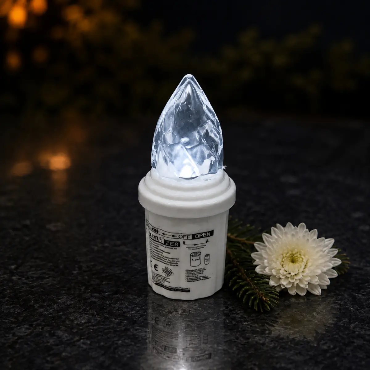 LED náplň do kahanca s bielym plameňom