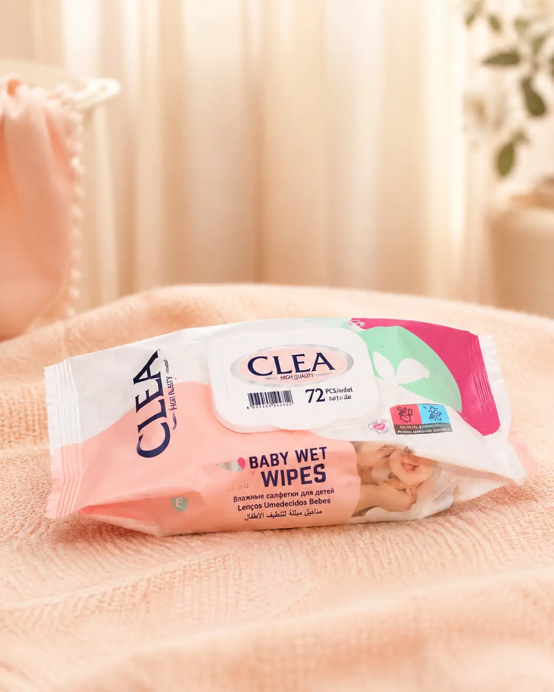 Clea Baby vlhčené obrúsky – 72 ks