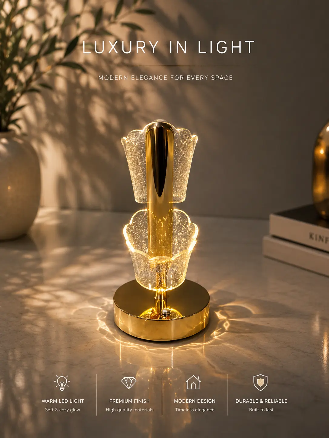 Dekoratívna LED lampa – kvet
