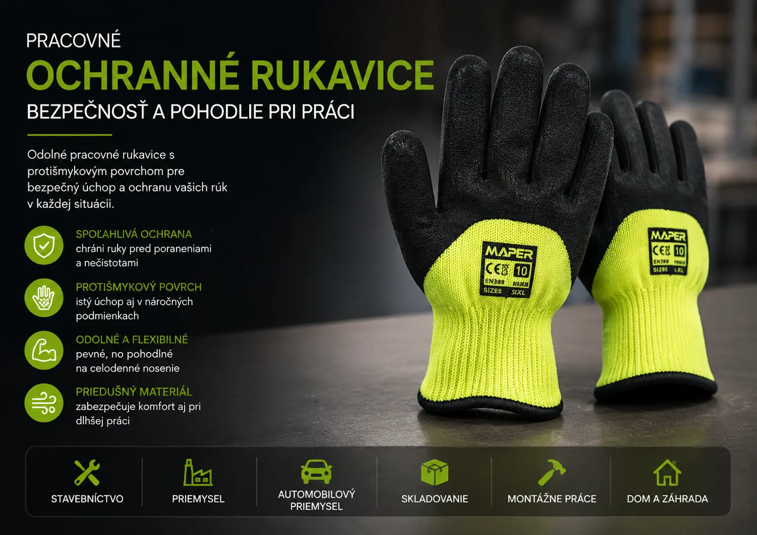 Pracovné ochranné rukavice