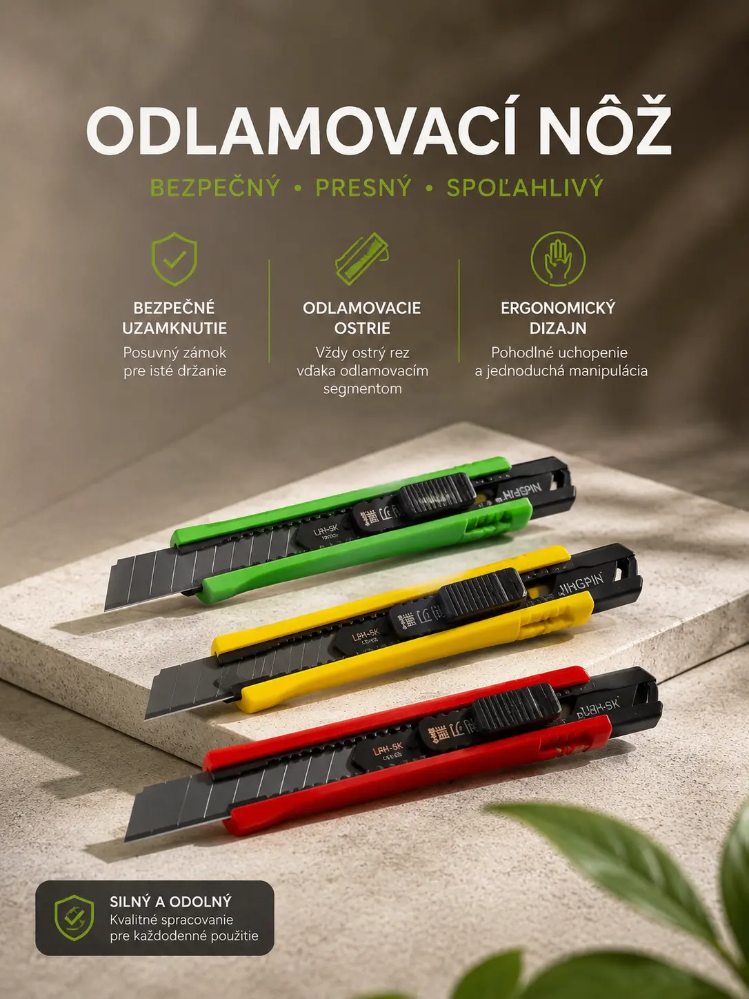 Odlamovacie nože – 4 ks