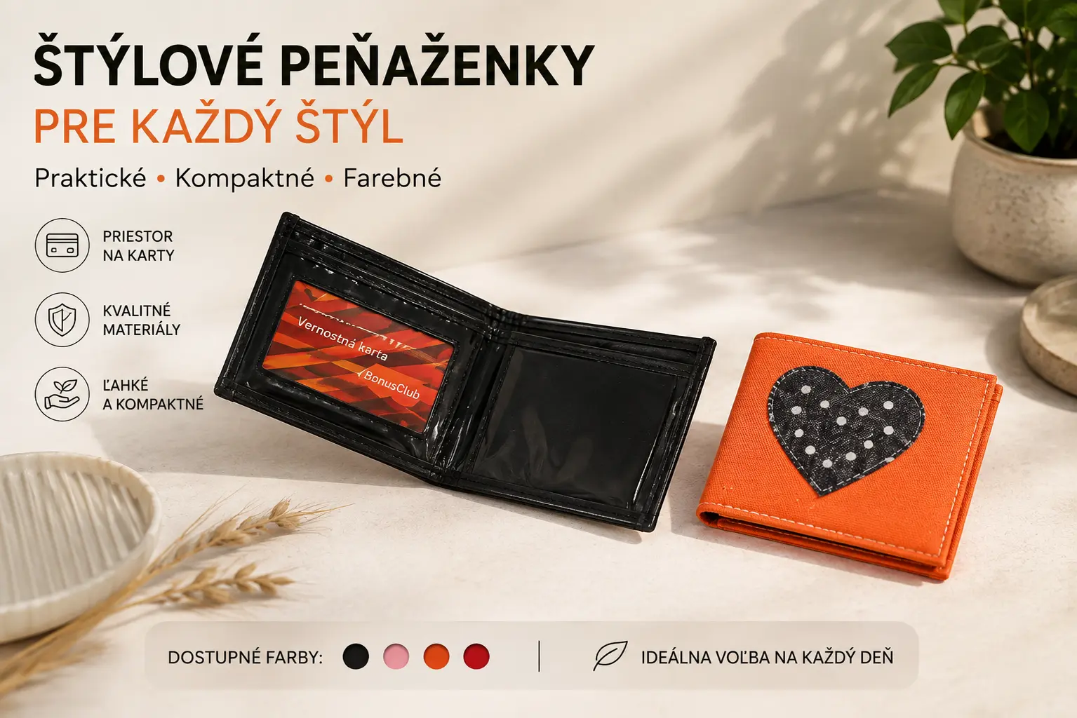 Peňaženky – 2 farby
