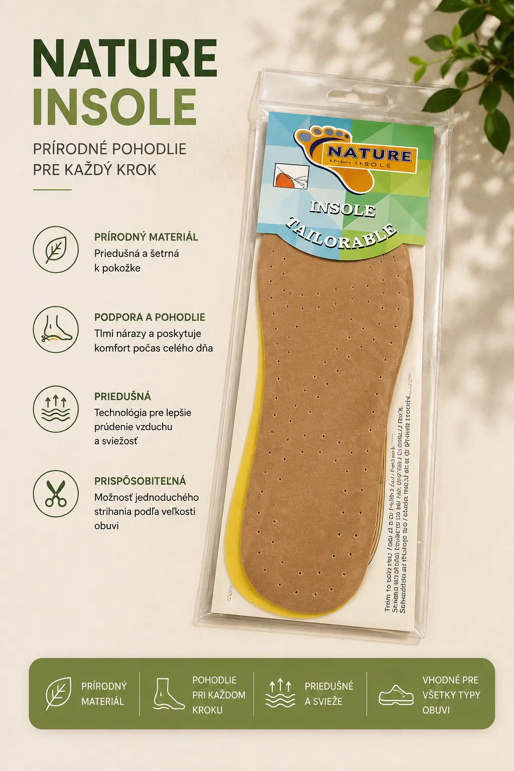 Vložky do topánok Nature Insole
