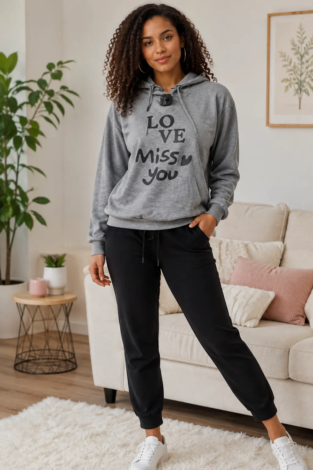 Dámska mikina LOVE Miss You – 2 farby – fotografia 1