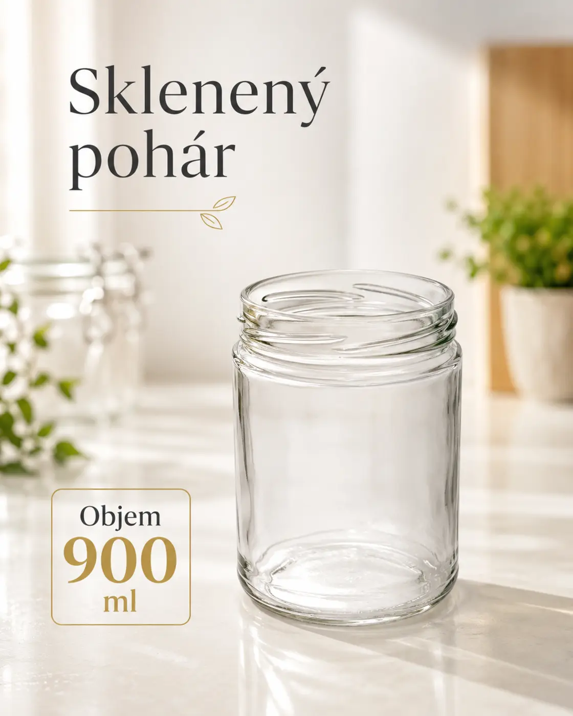 Sklenený pohár – 900 ml