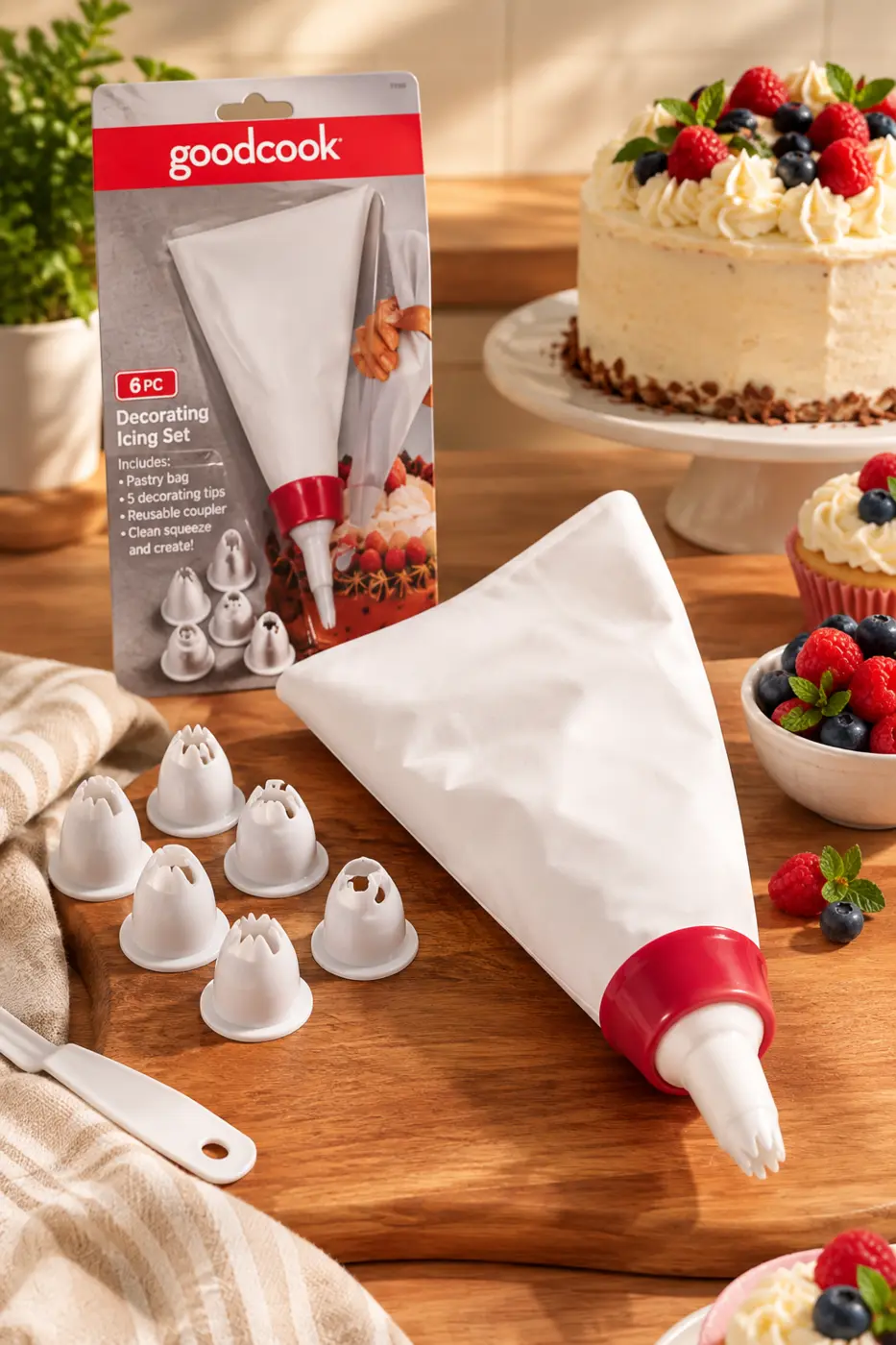 Cukrárske zdobiace vrecko Goodcook – 6 dielov