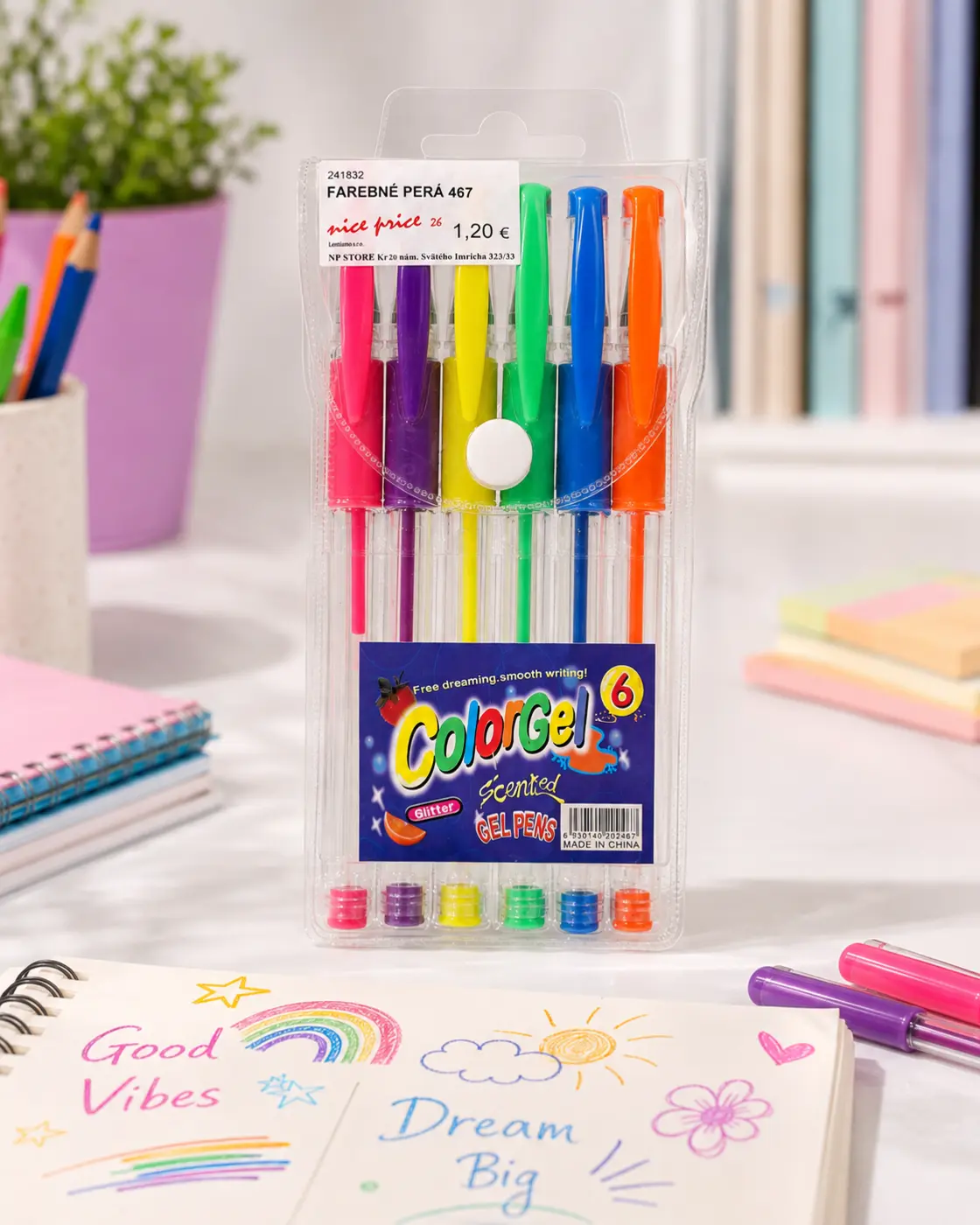 Farebné gélové perá ColorGel – 6 ks