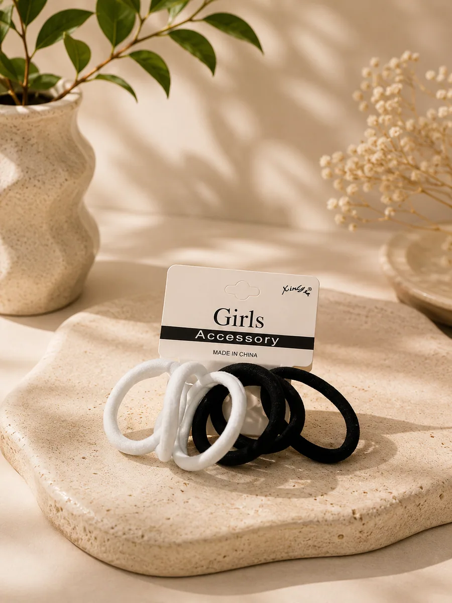 Gumičky Girls Accessory – čiernobiele
