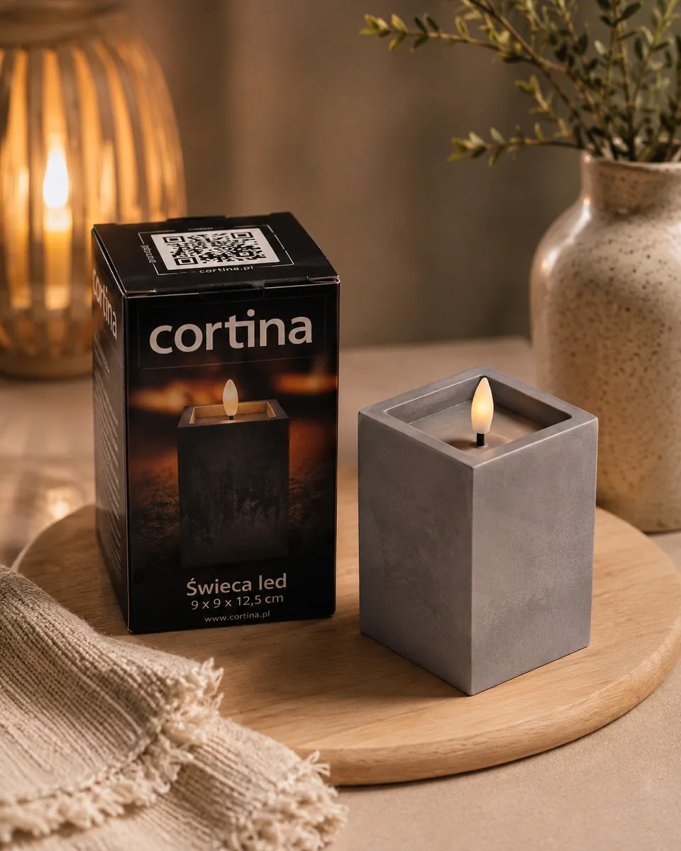 Dekoratívna LED sviečka Cortina – fotografia 2