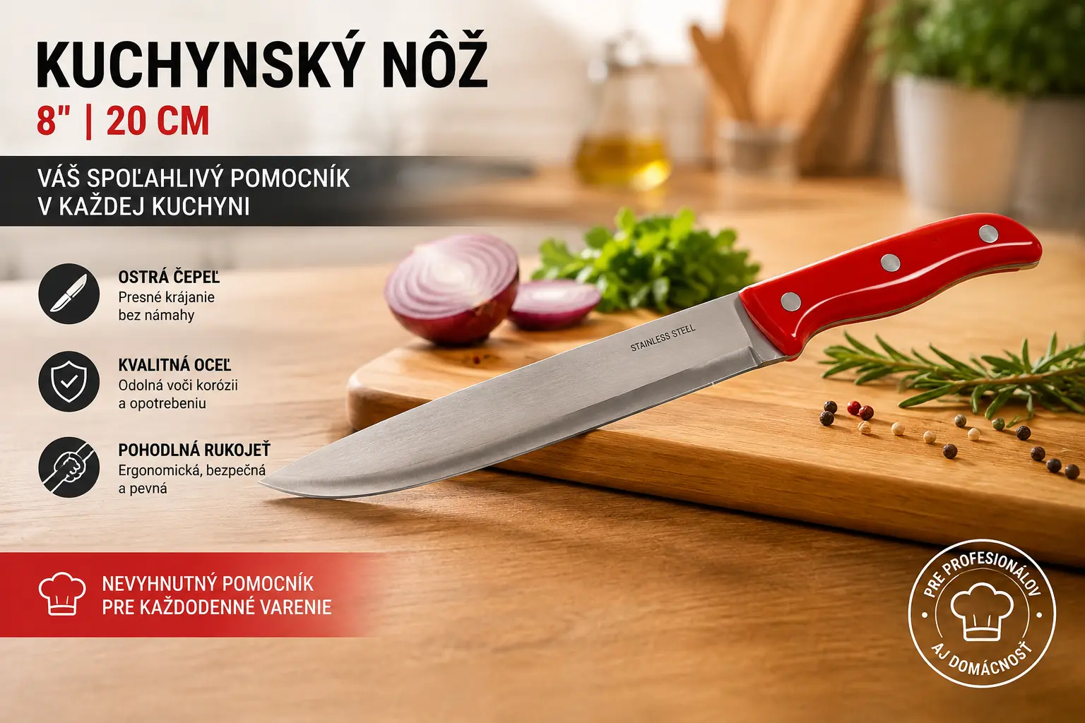 Kuchynský nôž 20 cm