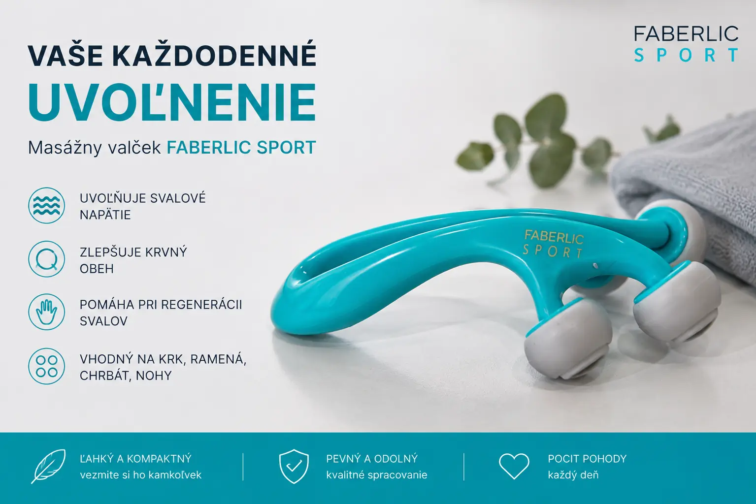Masážny valček Faberlic Sport