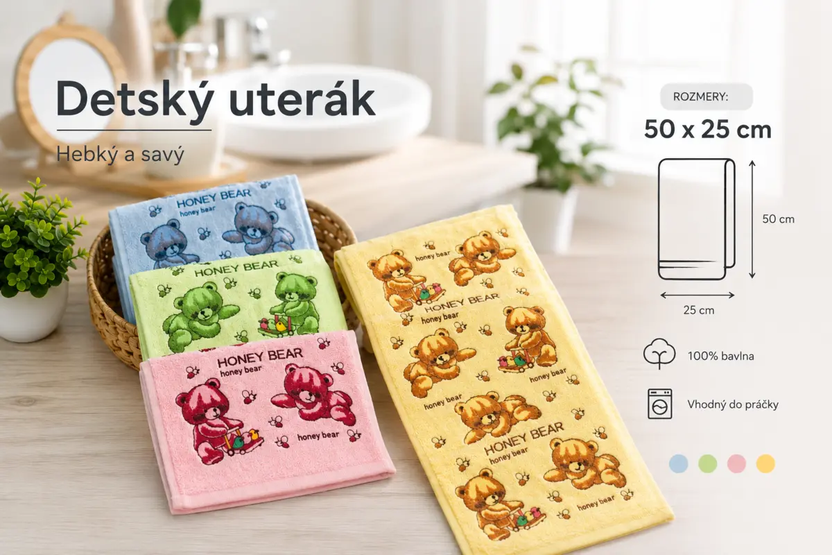 Detské uteráky 50 × 25 cm – fotografia 1