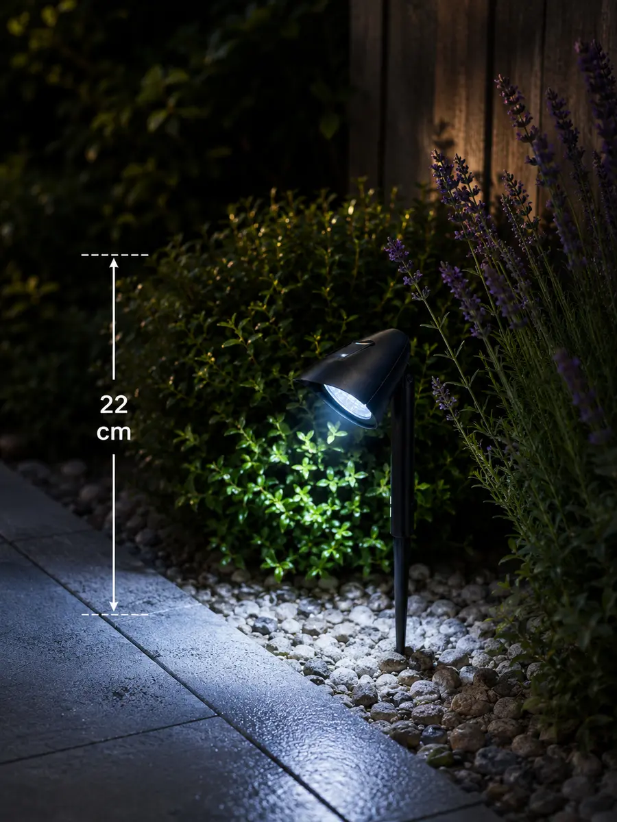 Solárne bodové svietidlo – 22 cm