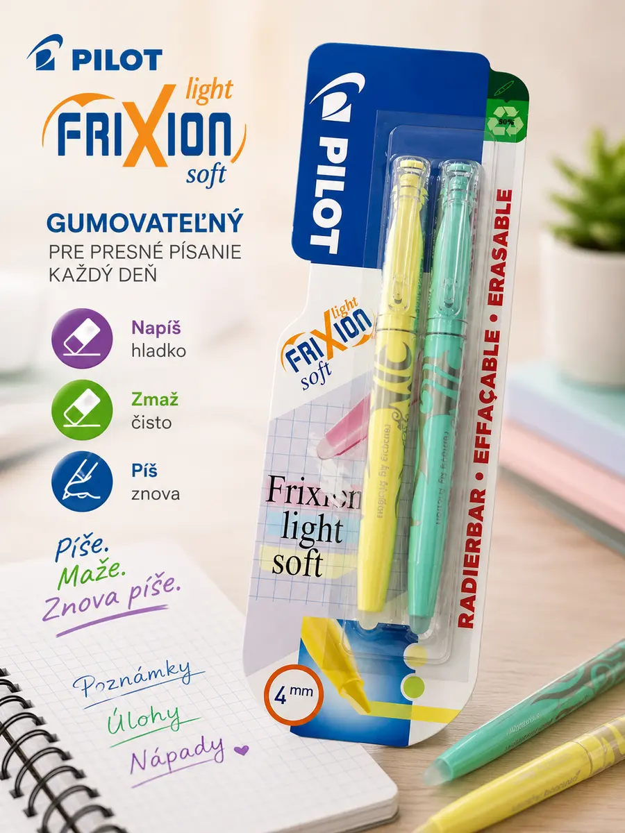 Zvýrazňovače Pilot FriXion Light Soft – 2 ks