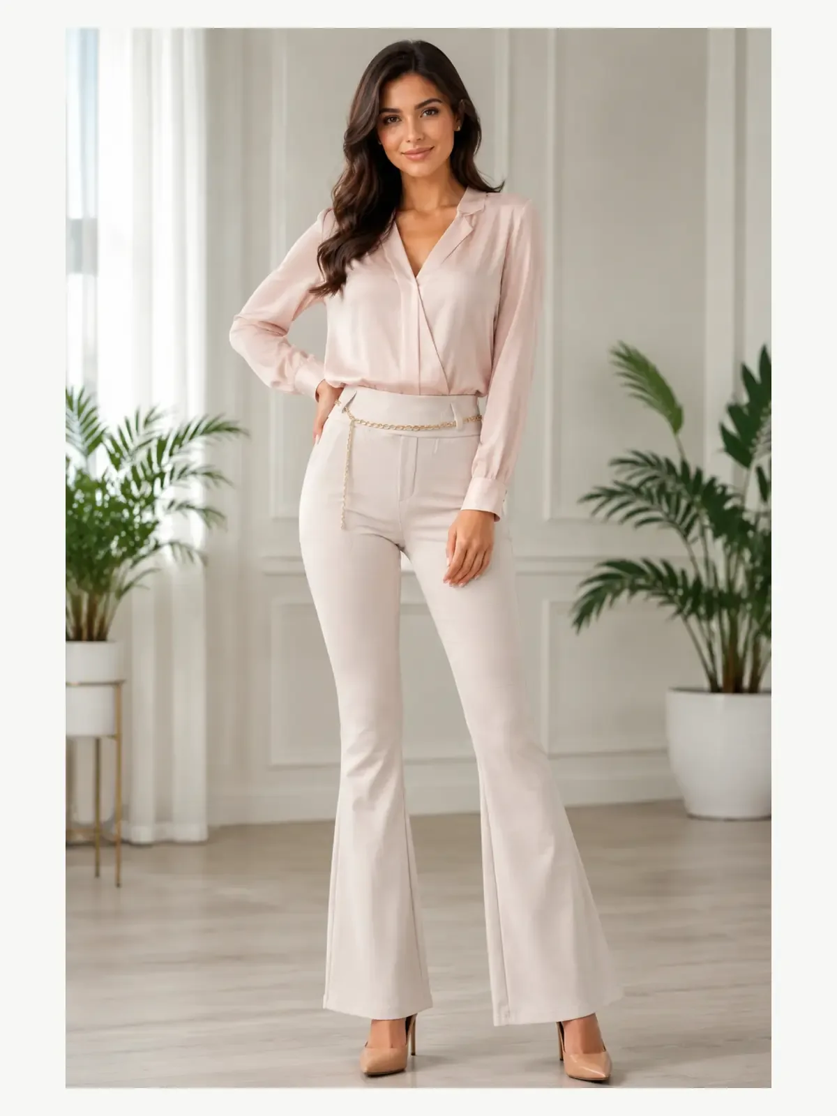 Elegantné zvonové nohavice – 4 farby