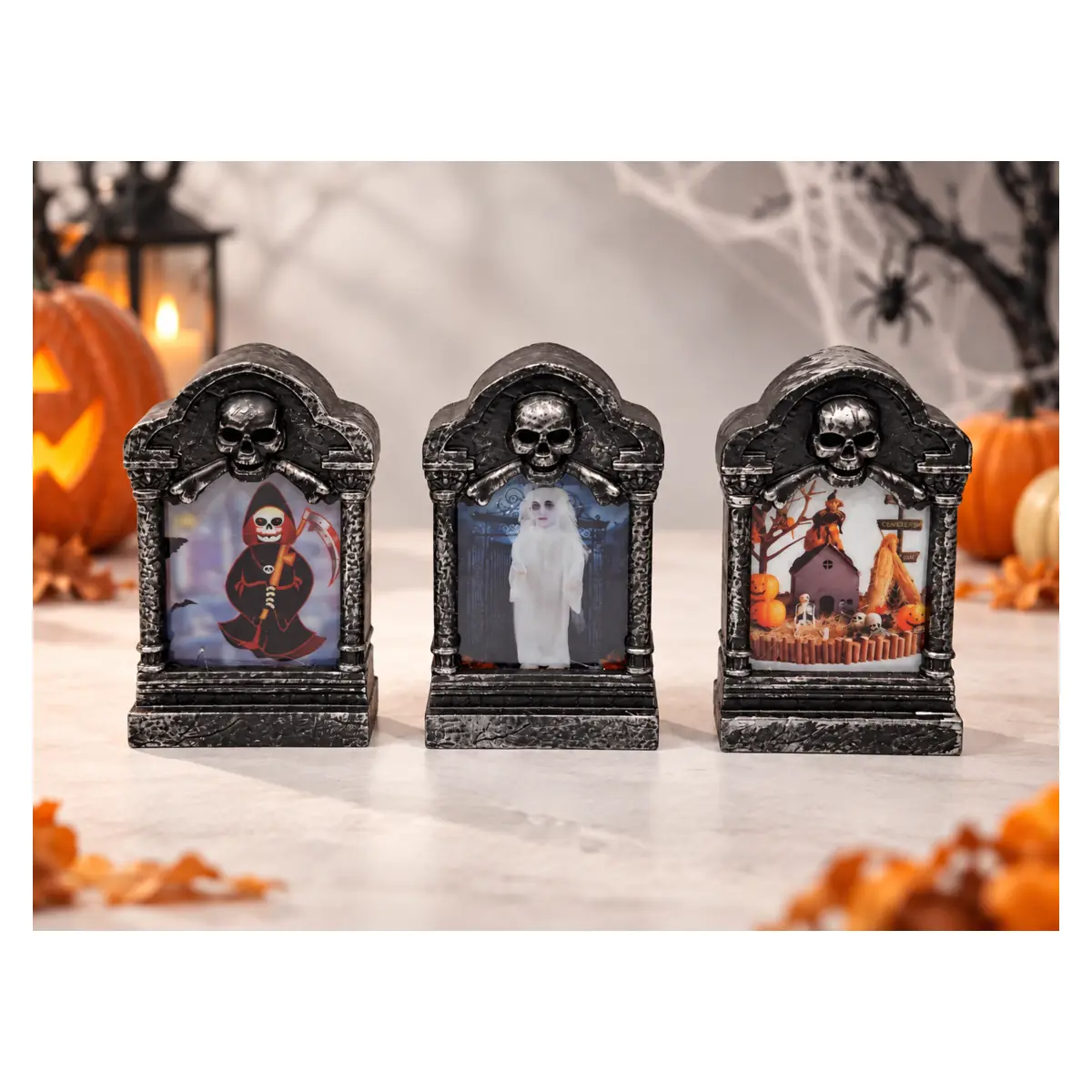 Halloweenské náhrobné kamene – 3 ks