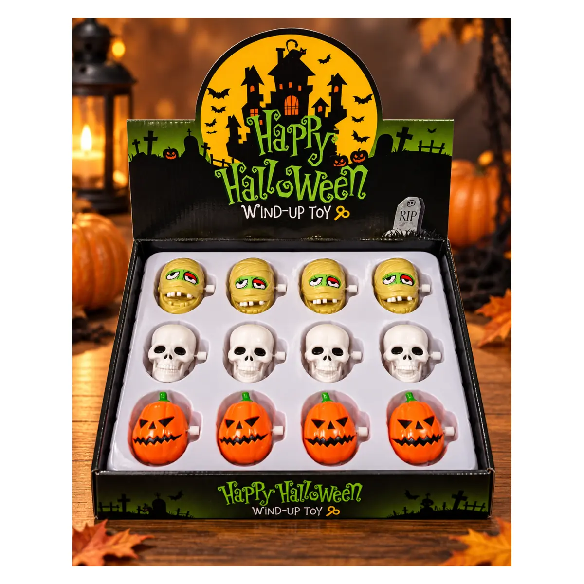 Halloweenská sada prsteňov – 12 ks
