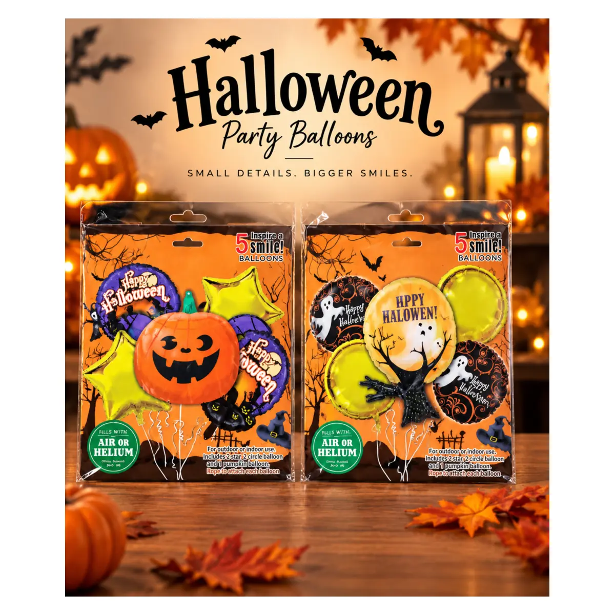 Halloweenské fóliové balóny – 2 druhy