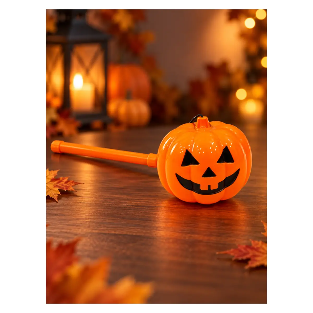 Pero s halloweenskou tekvicou