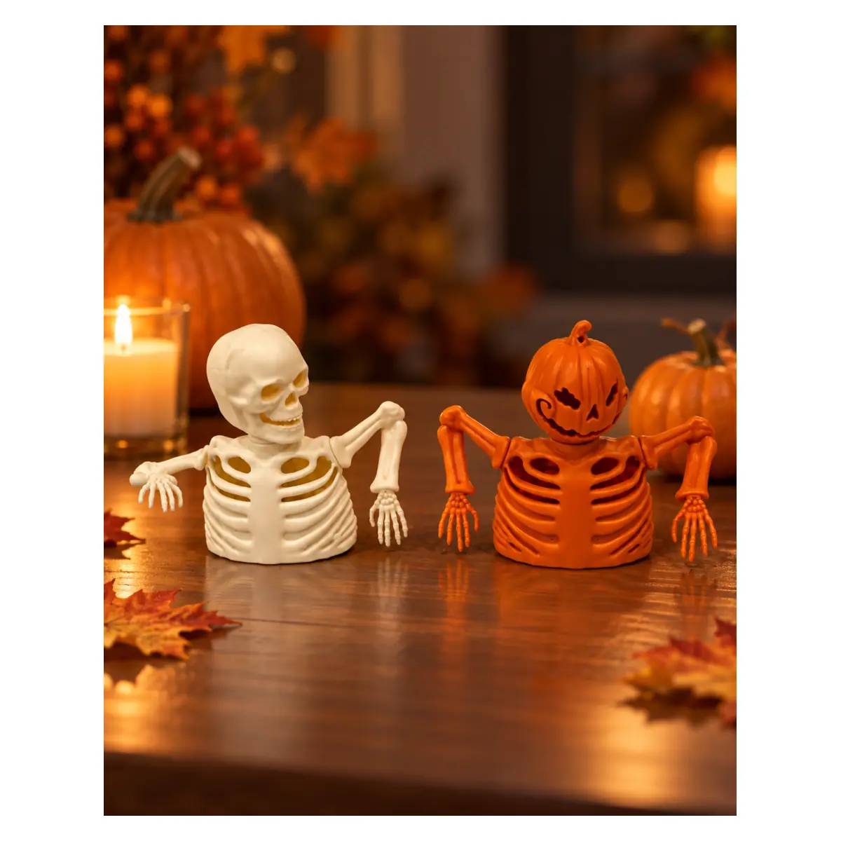 Halloweenské kostry – 2 farby
