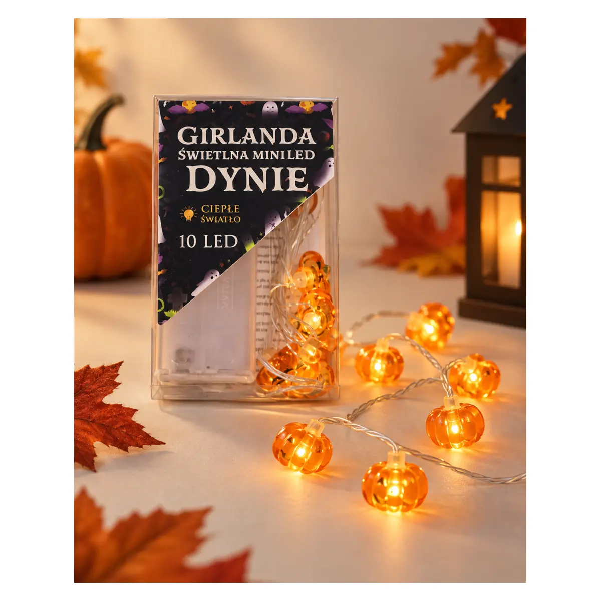 Svetelná girlanda tekvice – 10 LED