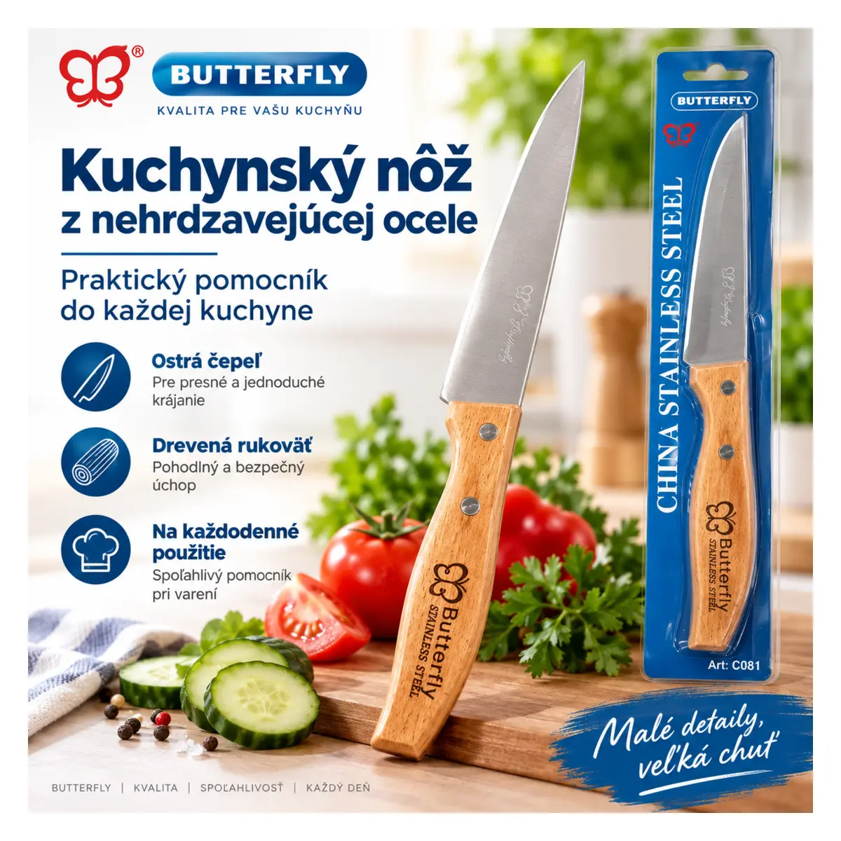 Kuchynský nôž Butterfly